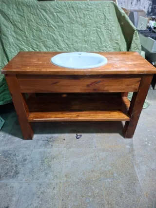 Mueble lavabo madera