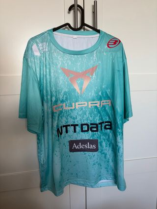 Camisetas deportivas Cupra Padel Tour Negra y Azul