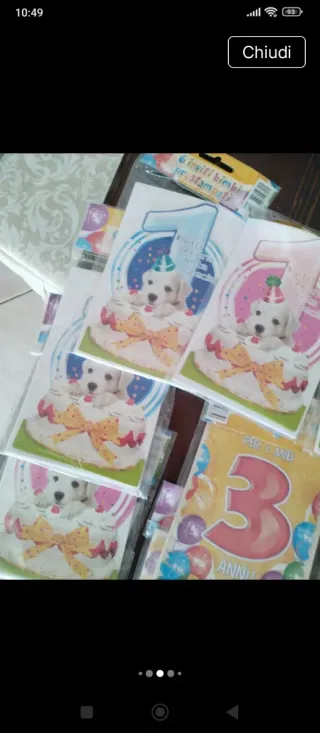 Inviti e biglietti compleanno vari numeri