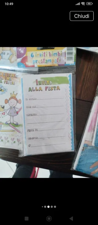 Inviti e biglietti compleanno vari numeri