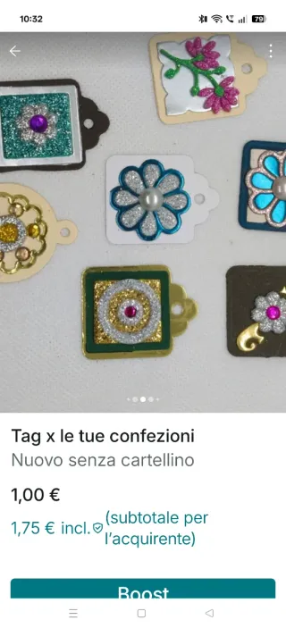 Tag per confezioni regalo 10 pezzi 1 euro