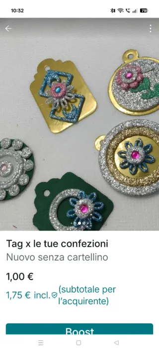 Tag per confezioni regalo 10 pezzi 1 euro