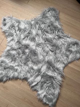 Alfombra estrella gris suave