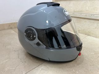 Casco Moto Trophy Flip-Up Gris talla L