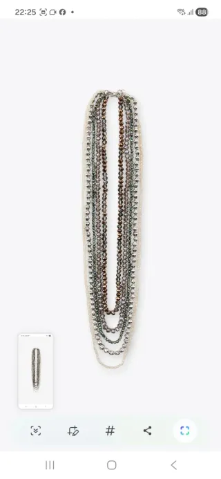 Pack 2 Collares Zara Perlas y Abalorios