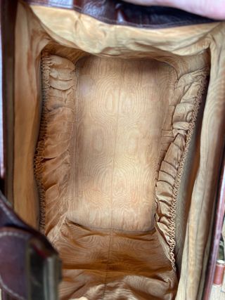 Maletín vintage piel y ante