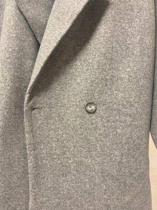 Abrigo oversize gris Zara Talla M