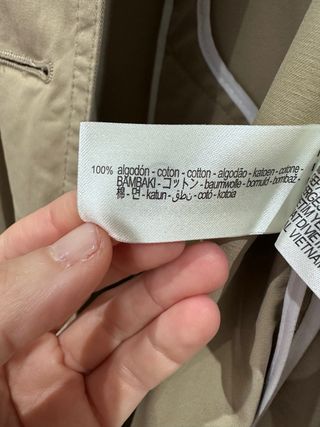 Trench Zara Talla XS