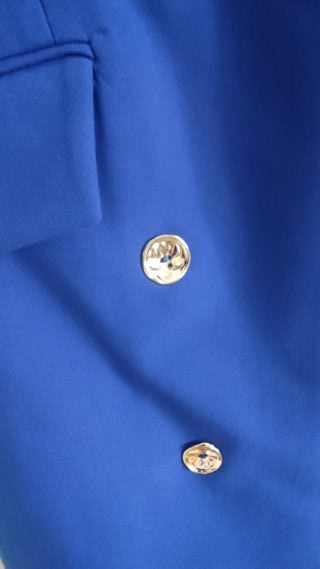 Vestido blazer azul cobalto Zara XS 34