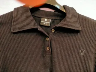 Polo negro manga larga mujer talla S