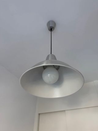 Lámpara colgante Ikea metal plateado