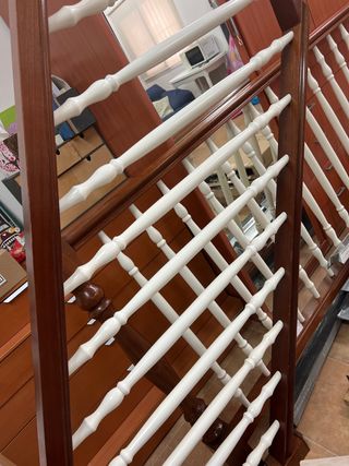 Barandilla Escalera Madera Blanca
