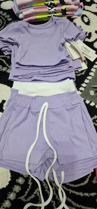Conjunto Verano Niños Rosa y Blanco