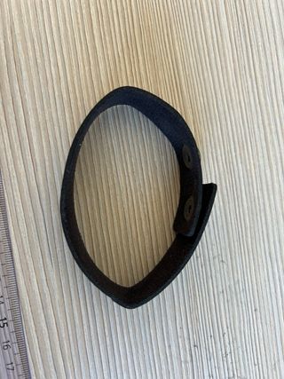 Braccialetto Juventus regolabile nero con scritta