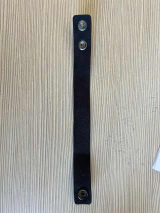 Braccialetto Juventus regolabile nero con scritta