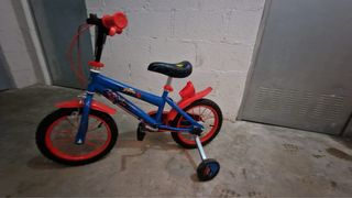 Bicicleta Spiderman 3 4 5 años con ruedines