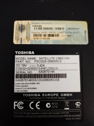 Portátil Toshiba Negro Entrega en mano en Zaragoza