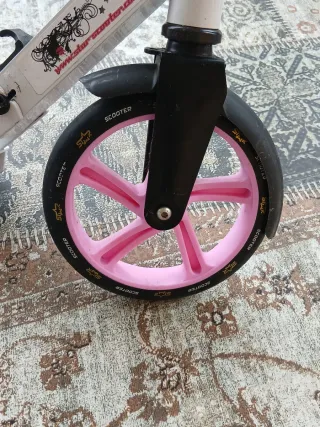Patinete Scooter Infantil Rosa y Blanco