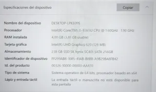 Portátil Dell Latitude E7400 Negro.