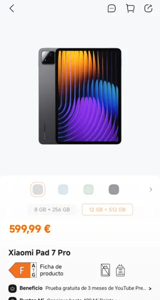 Tablet Xiaomi Pad 7 Pro 12/512GB
