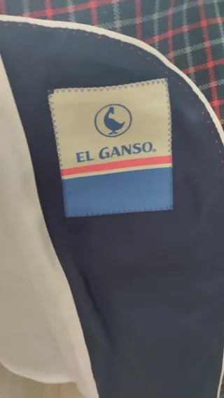 Traje El Ganso Cuadros Azul y Rojo