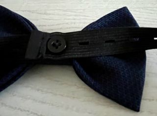 Pajarita artesanal en piqué de ojo de perdiz color