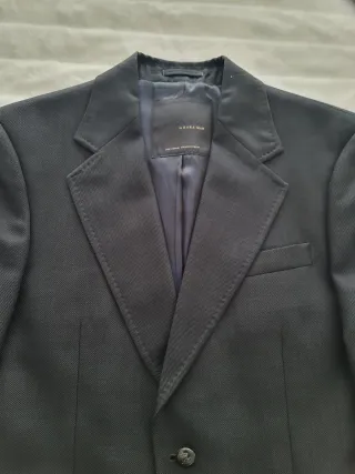 Americana Zara Hombre Talla 50 Azul Marino