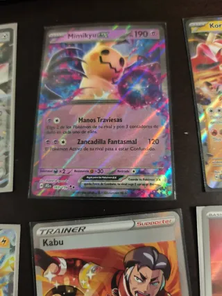 Pack Cartas Pokémon Scizor, Mimikyu, Koraidon, Wug