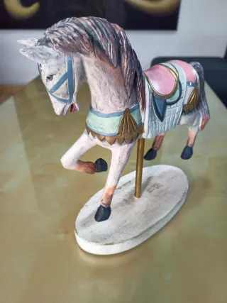 Figura Caballo de Carrusel de Madera