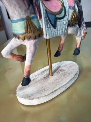 Figura Caballo de Carrusel de Madera