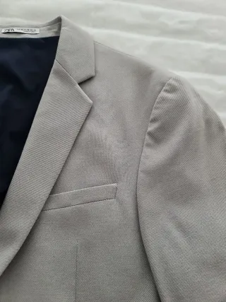 Americana Zara Gris Talla 48 Verano