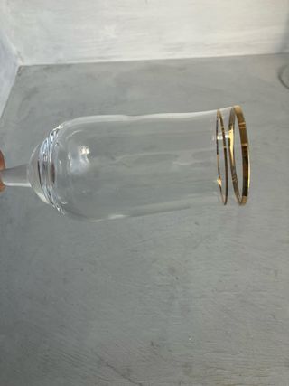 Set 3 Calici Cristallo finitura in oro