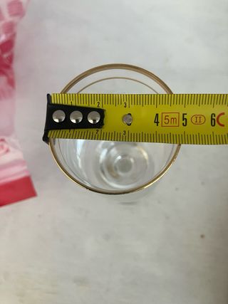 Set 3 Calici Cristallo finitura in oro