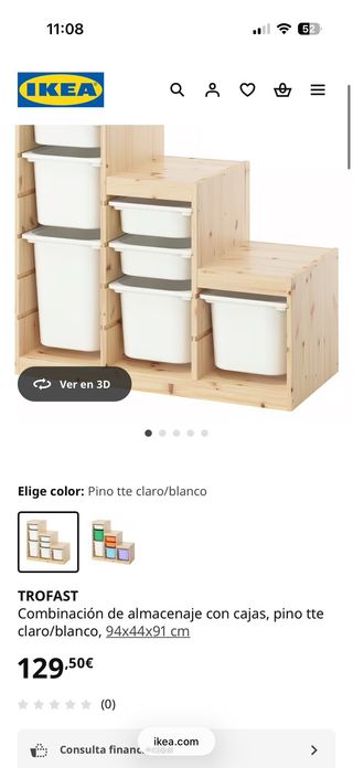 Mueble organizador infantil madera IKEA