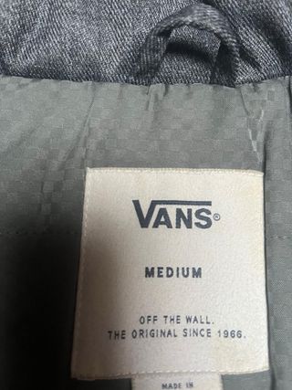 Abrigo Parka Vans Talla M Gris Hombre.