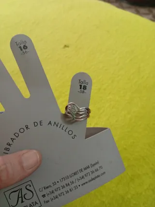 Anillo AS Plata Talla 18