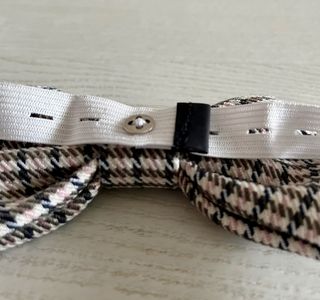 Pajarita artesanal de tweed multicolor