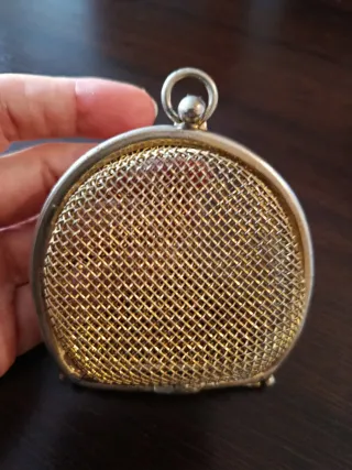 Limosnera ANTIGUA malla PLATA