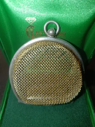 Limosnera ANTIGUA malla PLATA