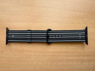 Apple Watch 42mm. Black Stripe Woven Nylon