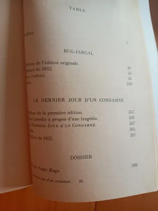 Le Dernier jour d'un condamné, précédé de "Bug-...