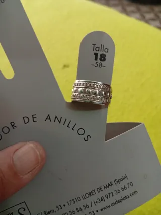 Anillo Talla 18 Plata