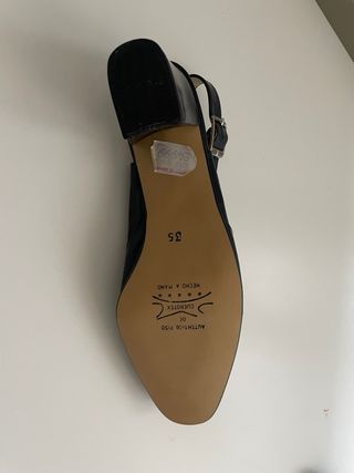 Zapatos azul marino cuero auténtico talla 35