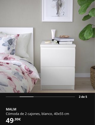 Mesilla - cómoda MALM Ikea blanca