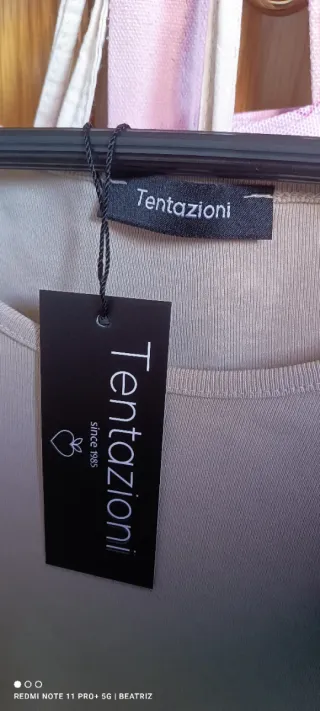 Camiseta Tentazioni Design Talla S Beige