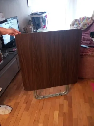 Mesa plegable madera y metal