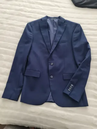 Americana Zara Azul Talla 48 Hombre