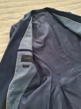 Americana Zara Azul Talla 48 Hombre