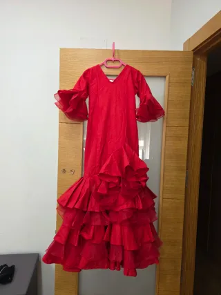 Vestido Flamenca Niña Rojo