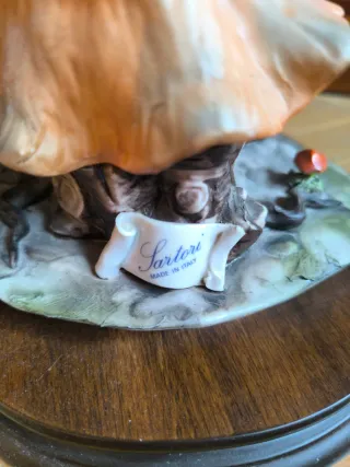 Figura Capodimonte niño cazador porcelana